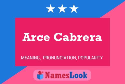 Arce Cabrera Name Poster