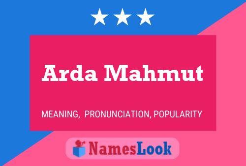 Arda Mahmut Name Poster