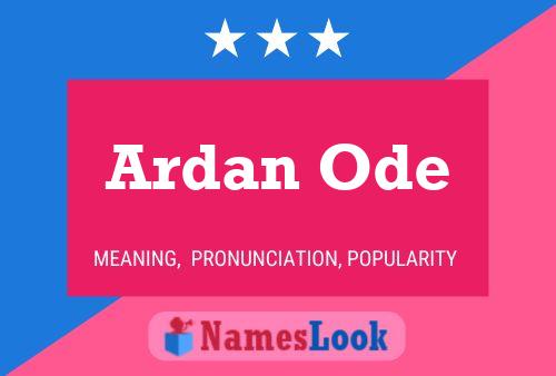 Ardan Ode Name Poster