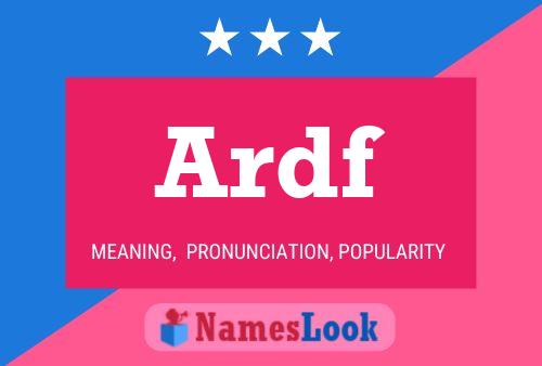 Ardf Name Poster