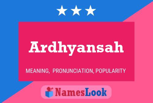 Ardhyansah Name Poster