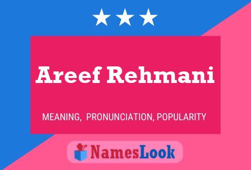 Areef Rehmani Name Poster