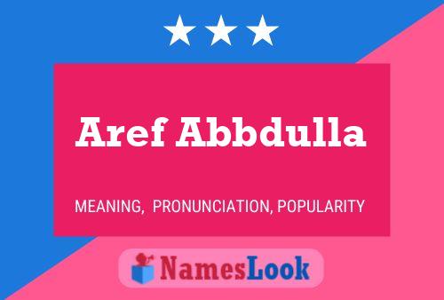 Aref Abbdulla Name Poster