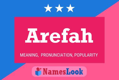 Arefah Name Poster