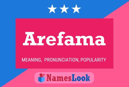 Arefama Name Poster