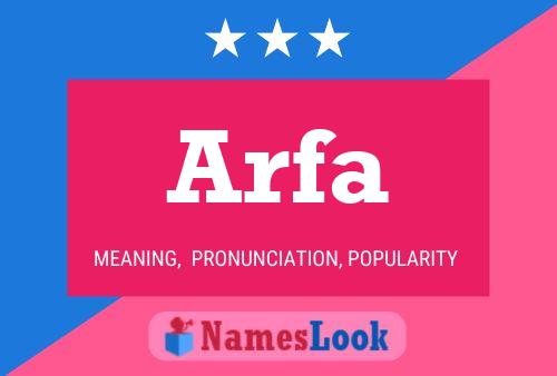 Arfa Name Poster