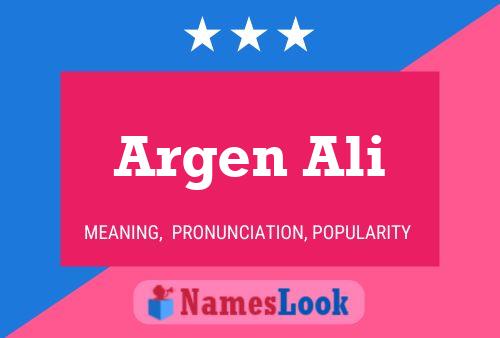 Argen Ali Name Poster