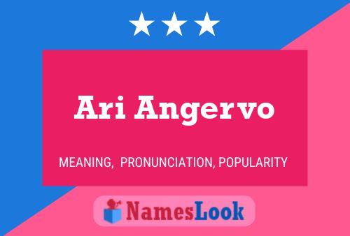 Ari Angervo Name Poster