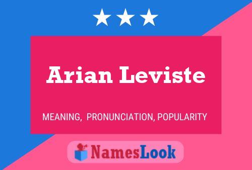 Arian Leviste Name Poster