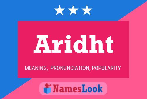 Aridht Name Poster