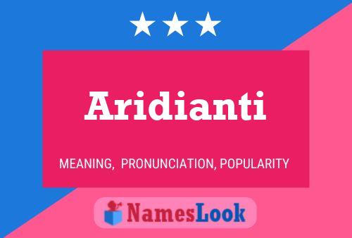 Aridianti Name Poster