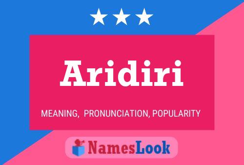 Aridiri Name Poster