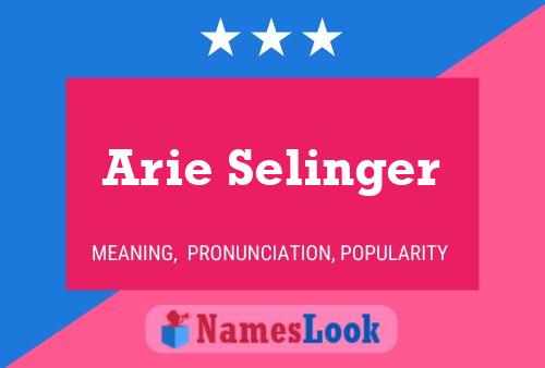 Arie Selinger Name Poster