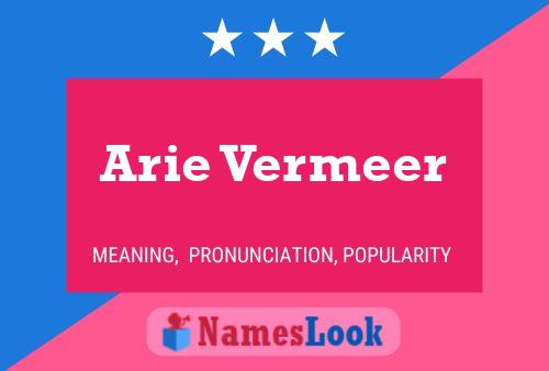 Arie Vermeer Name Poster