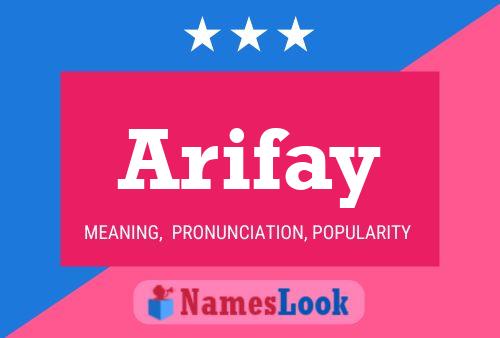 Arifay Name Poster