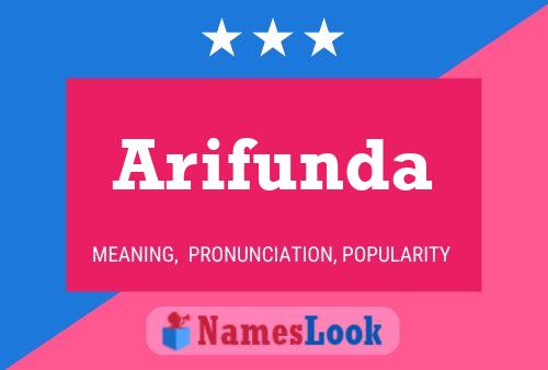 Arifunda Name Poster