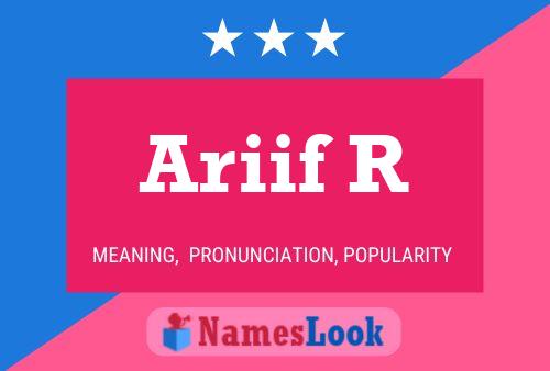 Ariif R Name Poster