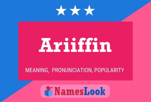 Ariiffin Name Poster