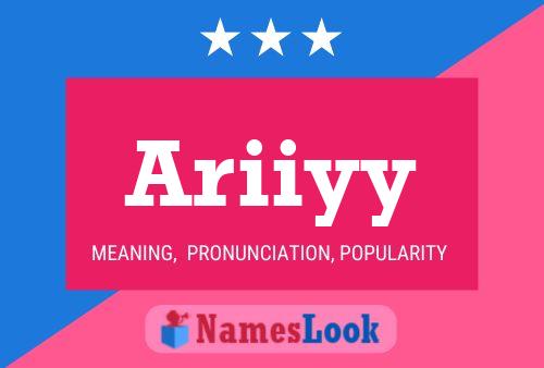 Ariiyy Name Poster