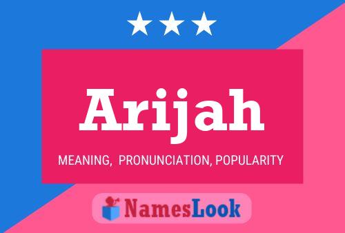 Arijah Name Poster