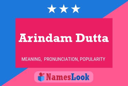 Arindam Dutta Name Poster