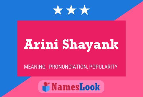 Arini Shayank Name Poster