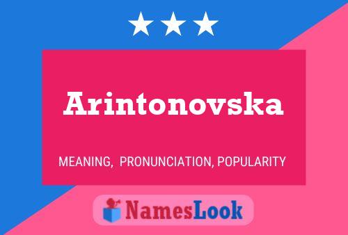 Arintonovska Name Poster