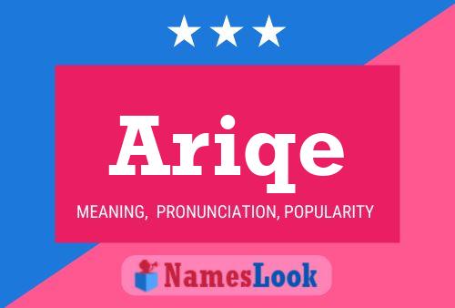 Ariqe Name Poster