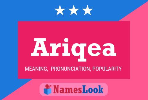 Ariqea Name Poster