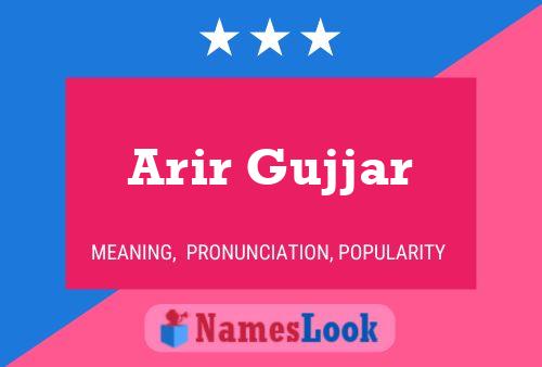 Arir Gujjar Name Poster