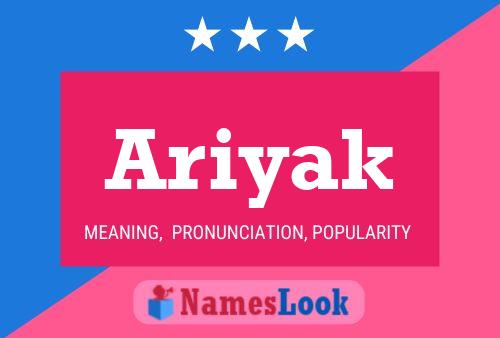 Ariyak Name Poster