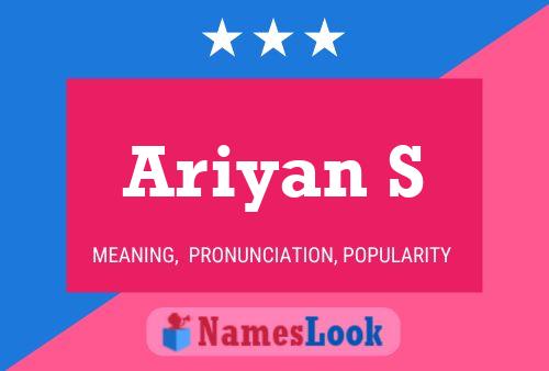 Ariyan S Name Poster