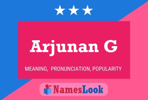 Arjunan G Name Poster