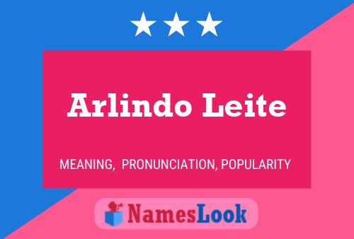 Arlindo Leite Name Poster