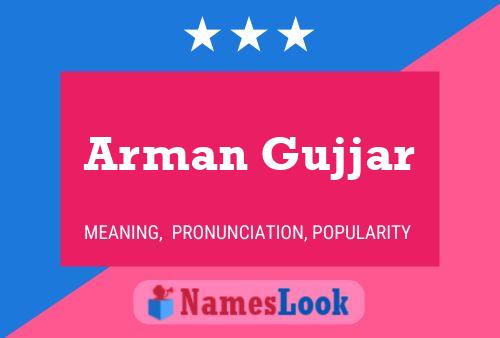 Arman Gujjar Name Poster