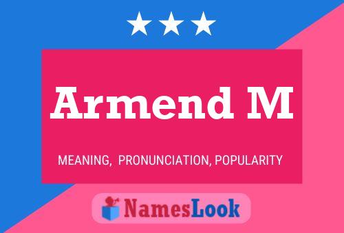 Armend M Name Poster