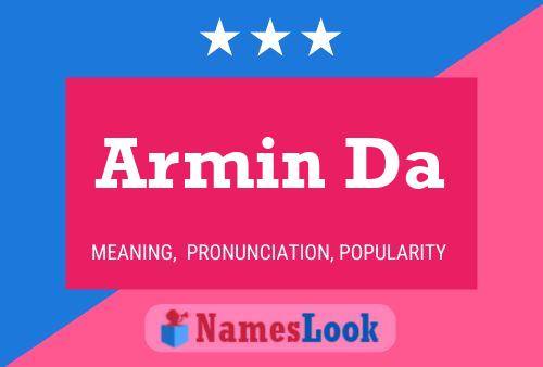 Armin Da Name Poster