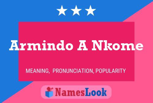 Armindo A Nkome Name Poster