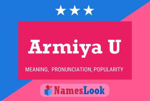 Armiya U Name Poster