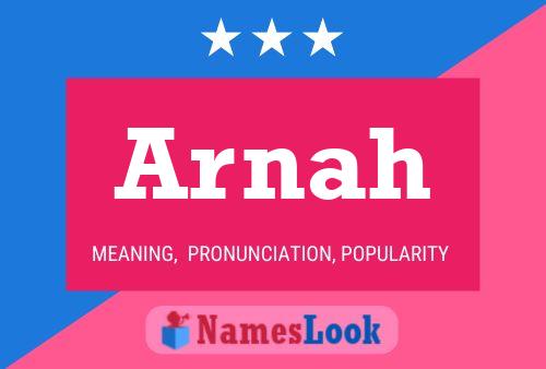 Arnah Name Poster