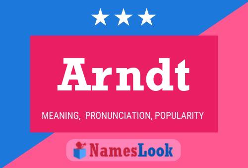 Arndt Name Poster