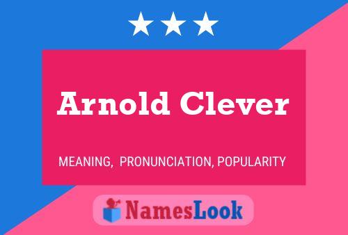 Arnold Clever Name Poster