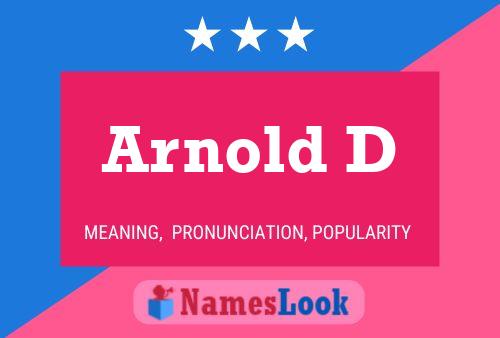 Arnold D Name Poster