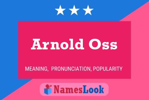 Arnold Oss Name Poster