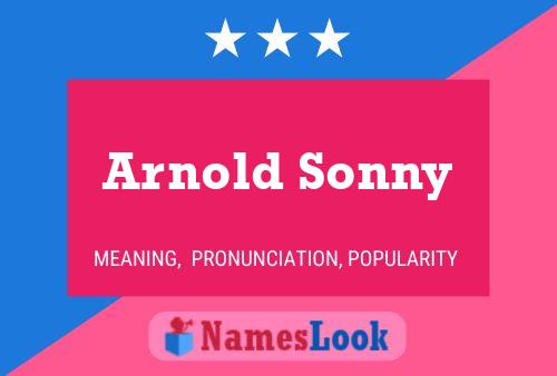 Arnold Sonny Name Poster