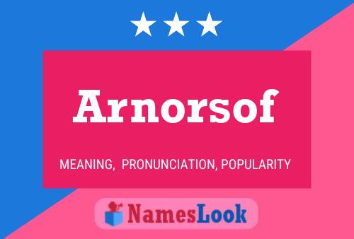 Arnorsof Name Poster