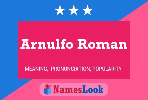 Arnulfo Roman Name Poster