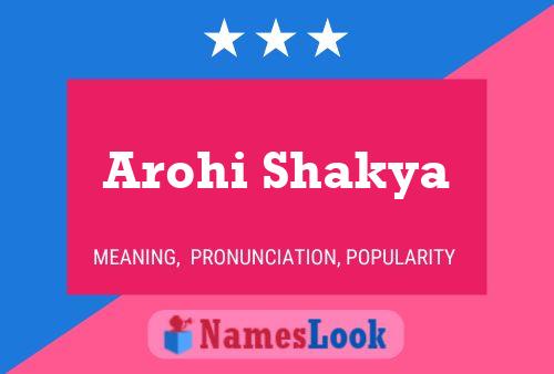 Arohi Shakya Name Poster