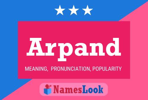 Arpand Name Poster