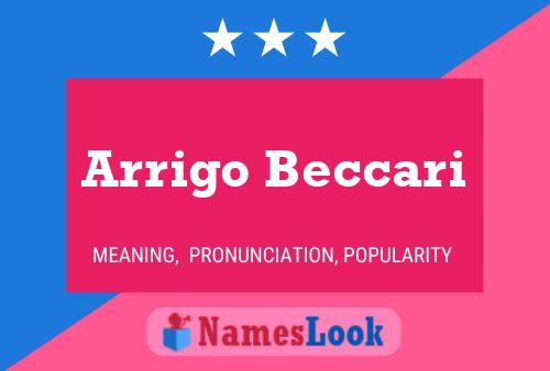 Arrigo Beccari Name Poster